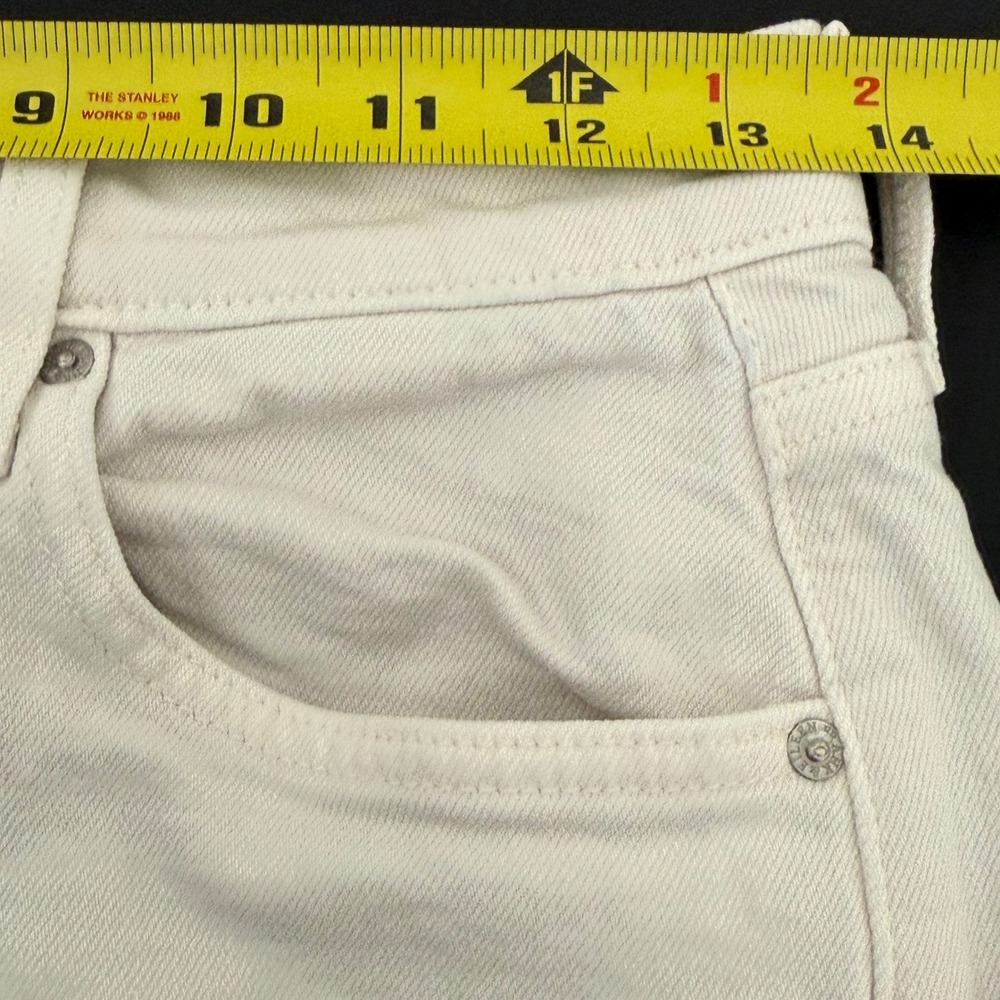 Frank & Eileen Monaghan Straight Leg Jeans Women 27 High Rise White Quiet Luxury - Picture 12 of 16